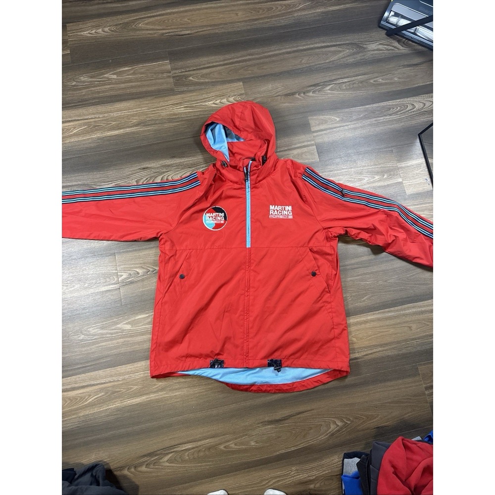 Porsche Martini Racing Racing Red Windbreaker Jacket Size XL - Picture 8 of 8